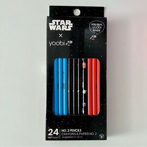 NIB Star Wars x yoobi No. 2 Pencils- 1 24 pencil pack